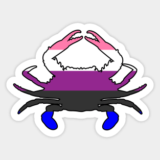 Blue Crab: Genderfluid Pride Sticker